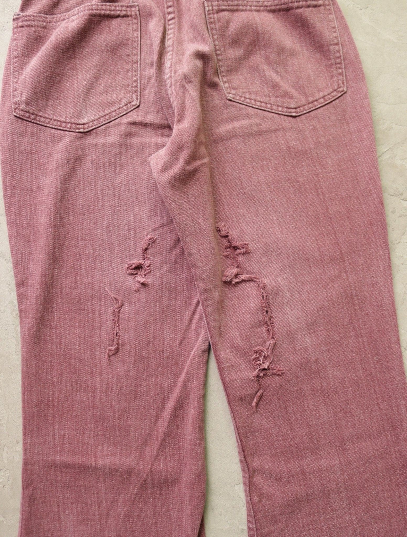 1970S MOLESKIN BUSH DISTRESSED FLARED PANTS - Image 4