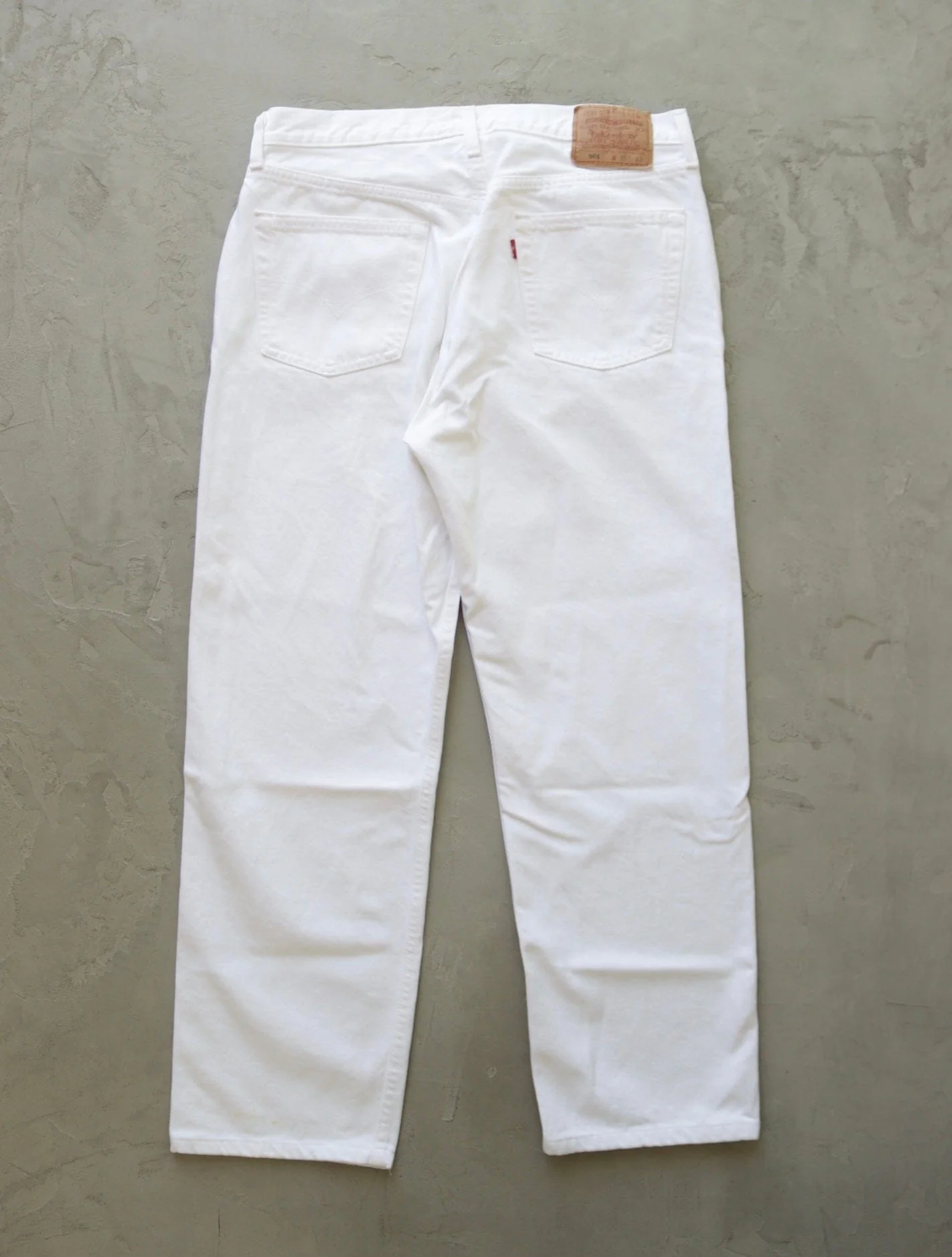 1990S LEVI'S 501 WHITE DENIM PANTS - Image 3
